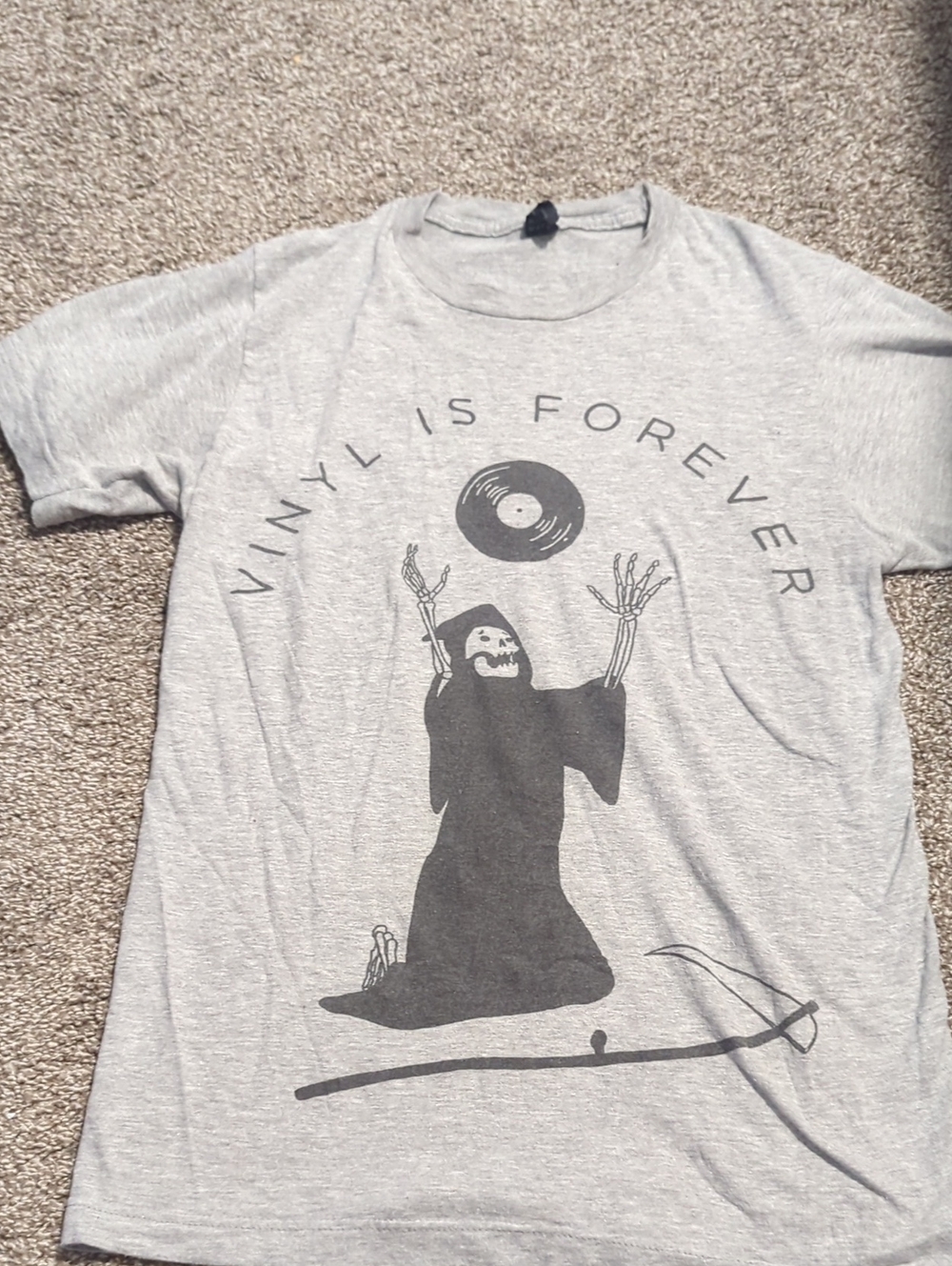 Vinyl Is Forever Graphic Tee Vintage Size S/M
